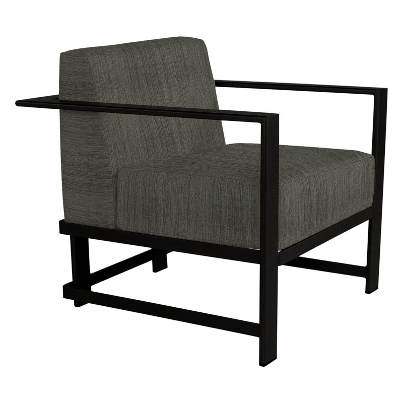 Studio Outdoor Lounge Chair, Carbon Black, Sahara Cafe