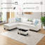 Repose-pieds avec rangement en faux cuir-379709170