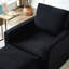 Fauteuil d'appoint classique en velours côtelé, fauteuil d'appoint confortable Canf, fauteuil d'appoint enveloppé de tissu avec repose-pieds, parfait pour les salons modernes dans le salon-1086268237