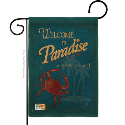 Drapeau de jardin Rhoades No Crabs Nautical