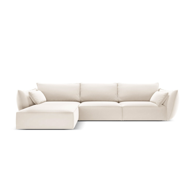 Adriona 4 Seater Corner Sofa , Light Beige, Left Hand Facing