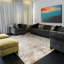 Laureno Silk Abstract Area Rug in Gray-59748261