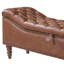 Banc de bout rembourré en cuir de polyuréthane long de 57,7 po avec rangement caché, siège capitonné et pieds en bois d'hévéa Odel-134492464