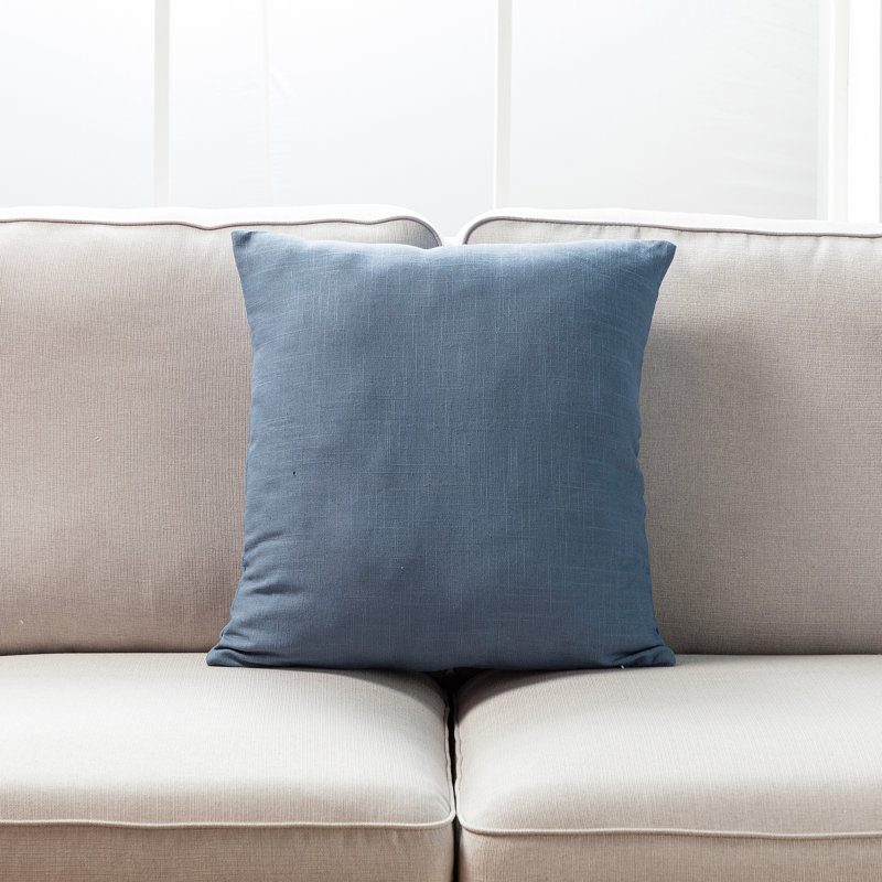 Reversible Throw Pillow, Down Blend, Blue