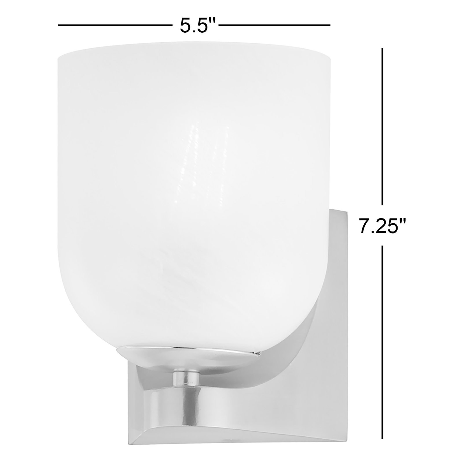 Single Dimmable Bath Sconce, Polished Chrome