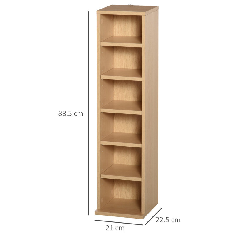 88.5cm H x 21cm W Standard Bookcase, Beige