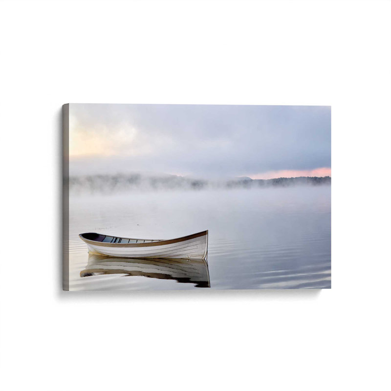 Bateau sur les eaux calmes, H 12 po x l 18 po x P 1,25 po, Toile tendue