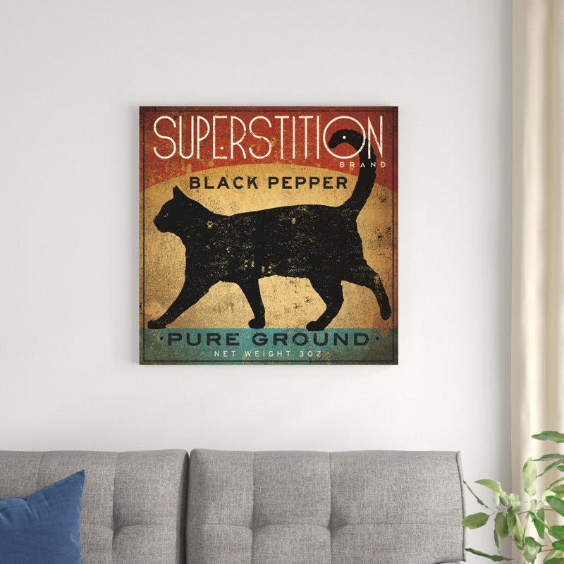 Chat poivre noir Superstition, H 30 po x l 30 po