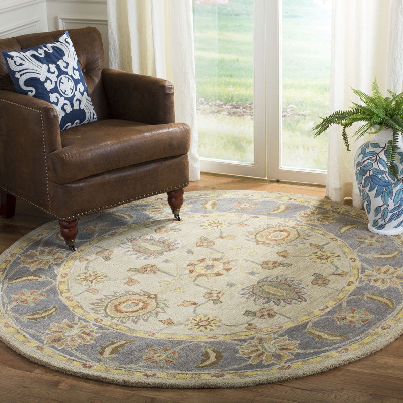 Tingley Hand Tufted Wool Pile Oriental Rug, Round 6'