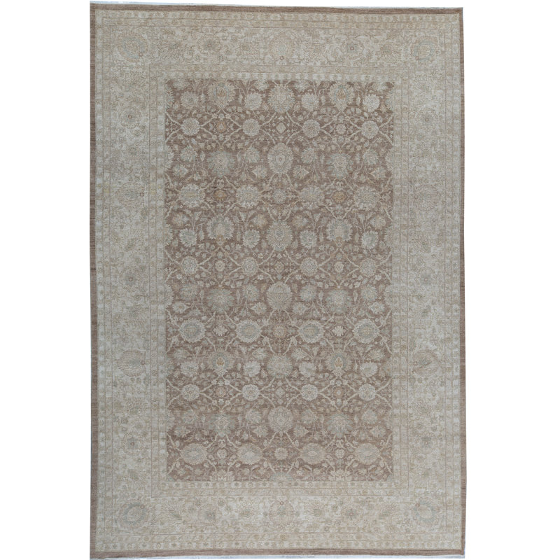 Tapis brun de haute qualité noué à la main
