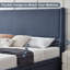Lit plateforme rembourré Coletti avec tête de lit de 131,6 cm (51,8 po) de hauteur et 2 grands tiroirs de rangement en bois, bleu, format King-1631719513-1631721353