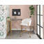 Chaise d'appoint avec roulettes, pieds en métal