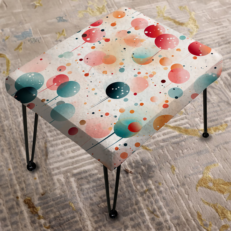 Ethereal Whispers Motif à pois - Repose-pieds rectangulaire à pois