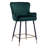Semire Upholstered Full Back Bar & Counter Stool with Square Armrests and Metal Footrest, Luxury Bar Stool for Living Room-235720787-204509989