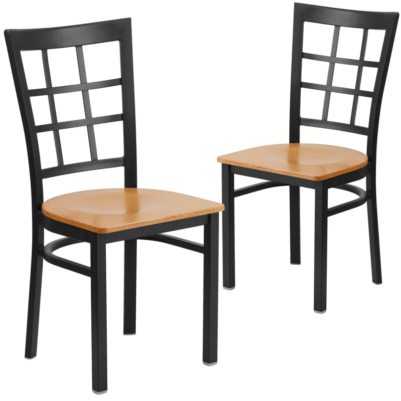 Chaise de restaurant en métal Prompton, Naturel