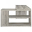 Bureau en L gris à 3 tiroirs en bois flotté