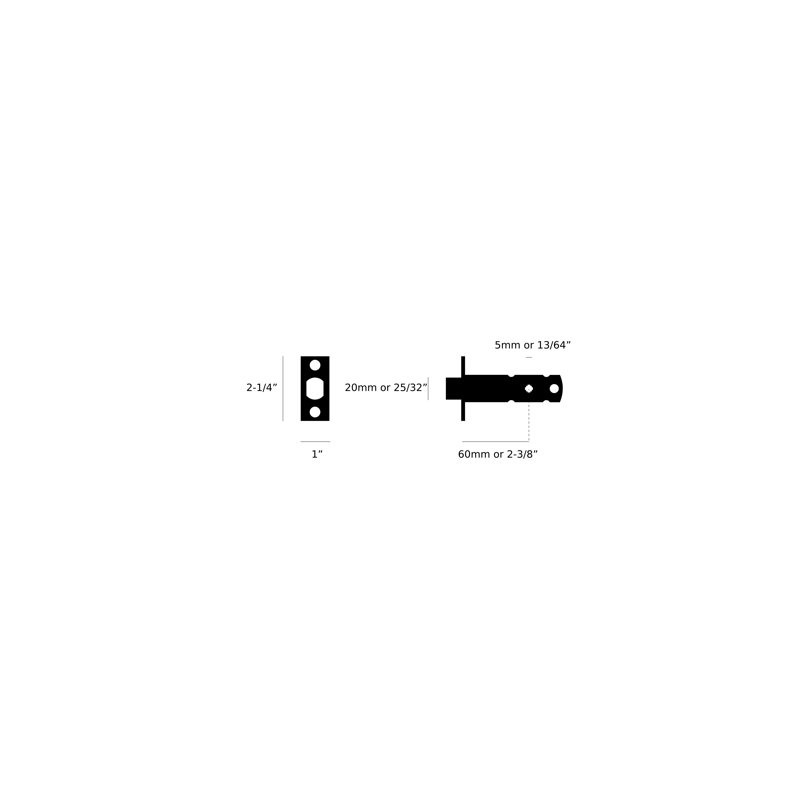 Privacy Bolt / Thumbturn Lock, Brass, 2.375"