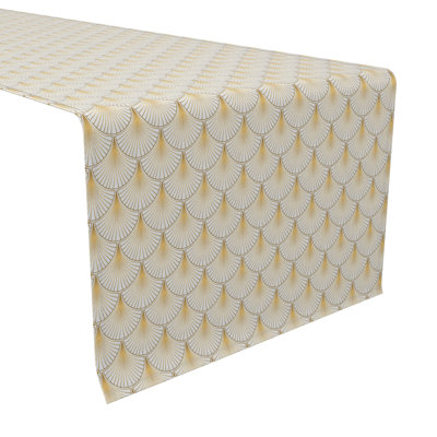 Rectangular Geometric Cotton Twill Table Runner