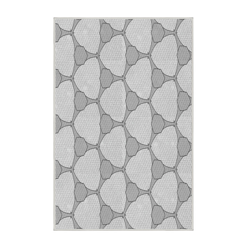 Tapis gris Power Loom, Rectangle 5 pi x 7 pi