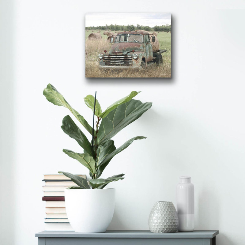  «Hay Harvest» par Lori Deiter, art mural en verre acrylique, 16 po x 12 po