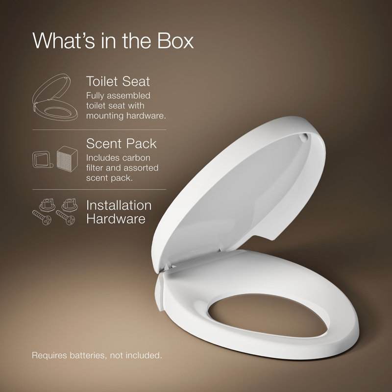Purefresh™ Elongated Toilet Seat, White