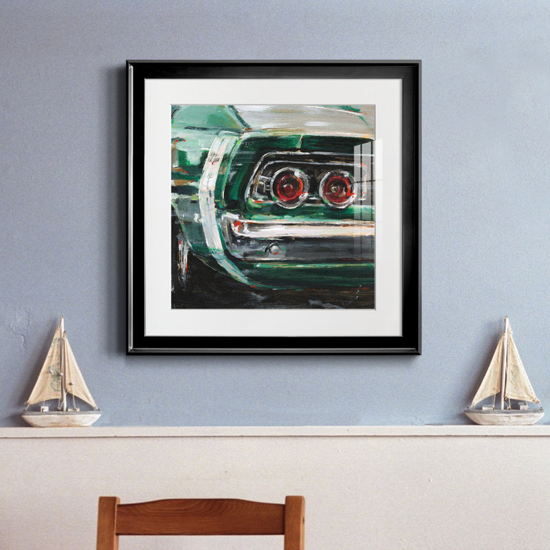 Collection Sportscar III - reproduction de cadre photo, Cadre noir, H 17,5 po x l 17,5 po x P 1,5 po