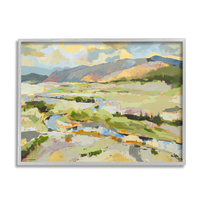 «Lush Green Mountain», art de la giclée par Trevor Copenhaver, H 24 po x l 30 po x P 1,5 po, Estampe numérique Farmhouse