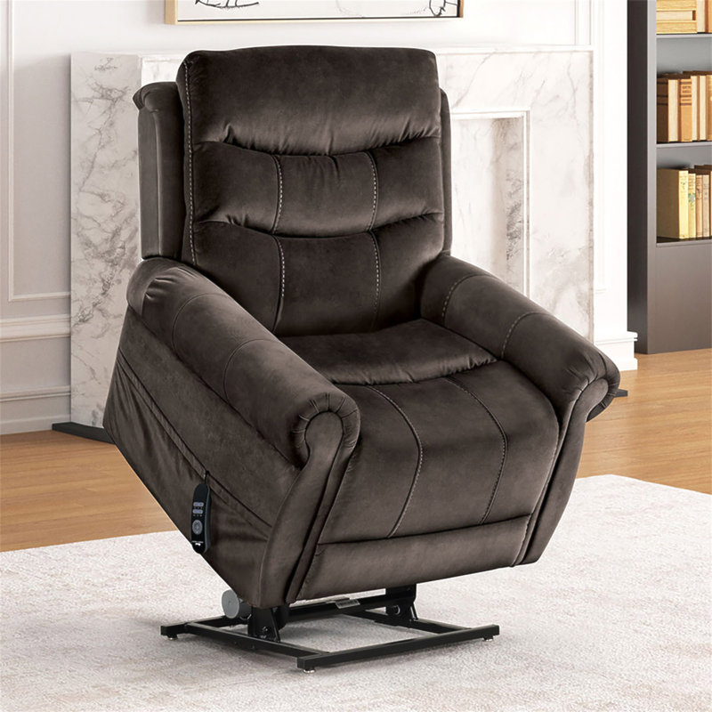 Fauteuil relevable de style transitionnel gris foncé