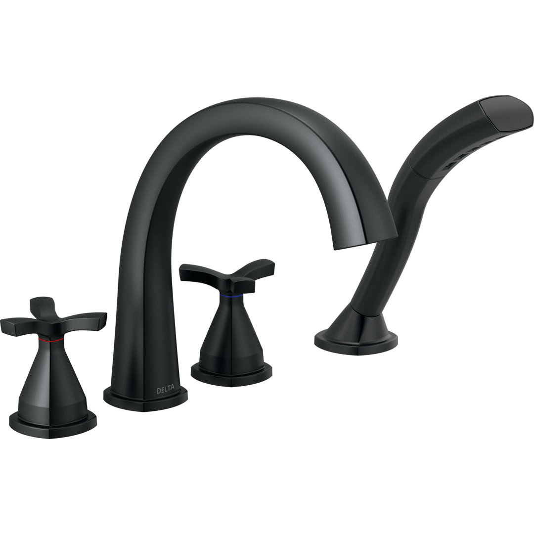 Stryke Double Handle Deck Mounted Roman Tub Faucet Trim Delta 
