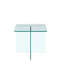 Bureau d'appoint transparent pour le bureau - table élégante et pratique, facile à nettoyer, s'adapte à de multiples réglages