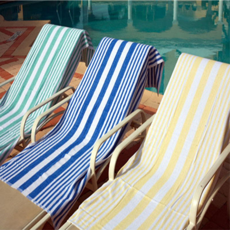 GOT Collection Tropical Stripe 3 Piece 100% Cotton Heavy Weight Beach Towel Set By Rifz, Mint