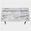 Bureau d'ordinateur, bureau personnel, ordinateur portable, tablettes de rangement, bureau de 48 po, stratifié aspect marbre blanc, métal noir, contemporain, moderne-813462240