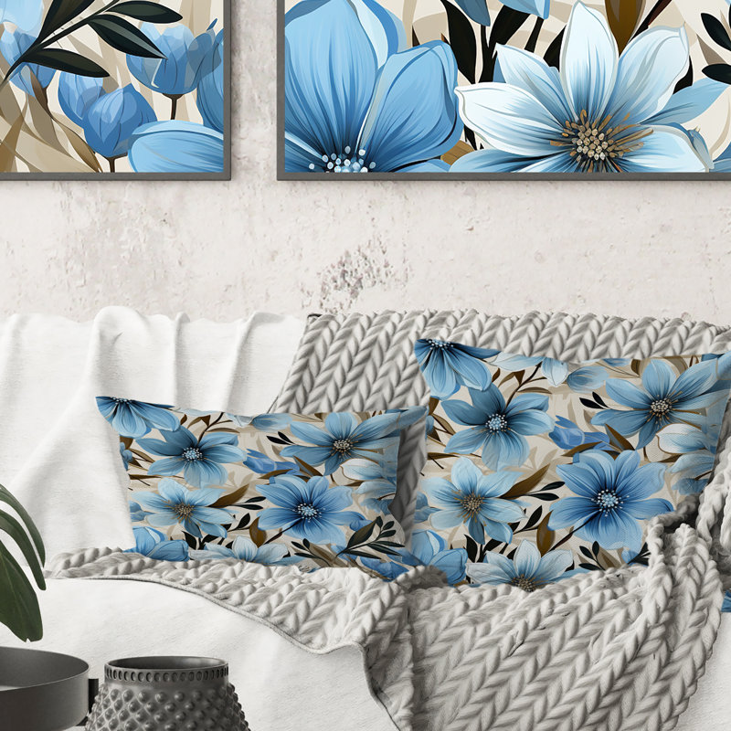 Coussin Blue Coastal Harmony, H 16 po x l 16 po