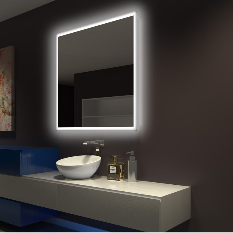 Miroir de salle de bain rétroéclairé Orodell, 3000 K