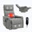 Heat Massage Manual Recliner Chair With Rocker And Swivel-561426459
