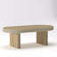 Table basse ovale en bois de 23,62 po de style Mid Century