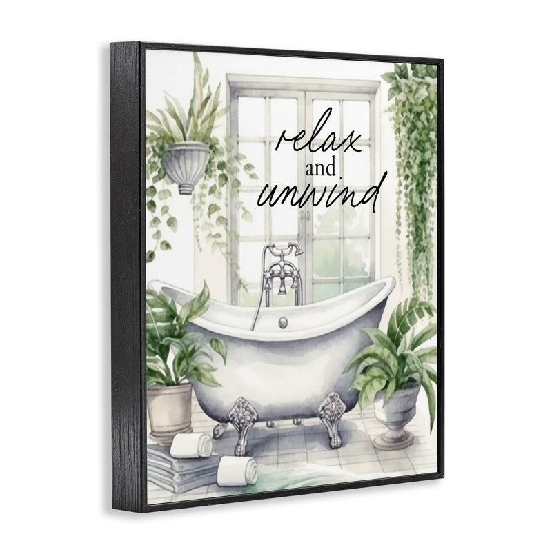 «Relax Unwind», giclée encadrée, signée Lettrée, Giclée encadrée noir minuit, H 30 po x l 24 po