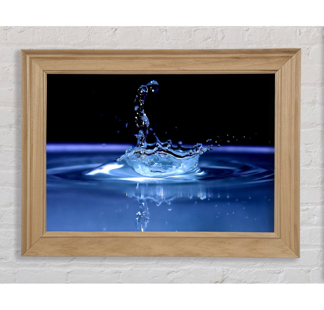 Water Splash Delight Blue - Bilderrahmen Kunstdrucke