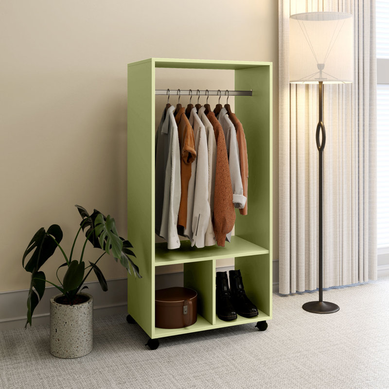 60cm Adjustable Portable Wardrobe, Green