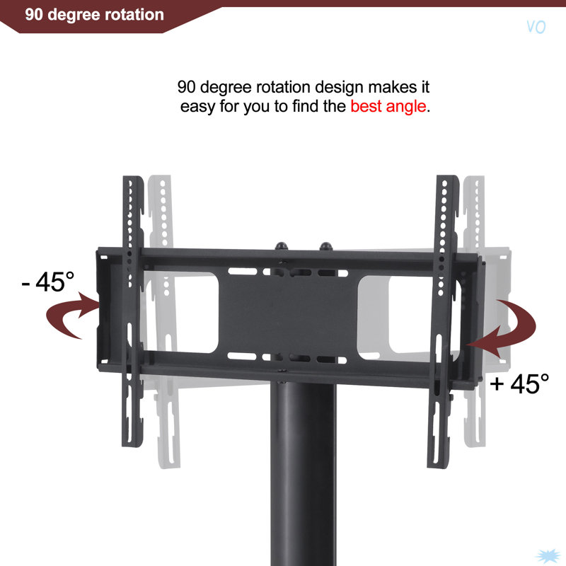 Multi-Function TV Stand Height Adjustable Bracket Swivel 3-Tier