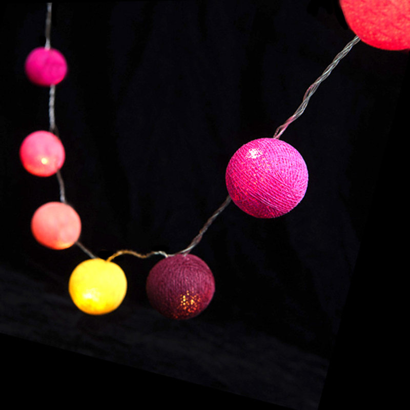 Misti LED Cotton Ball String Light, 30 Lamps - 8 Metre Long