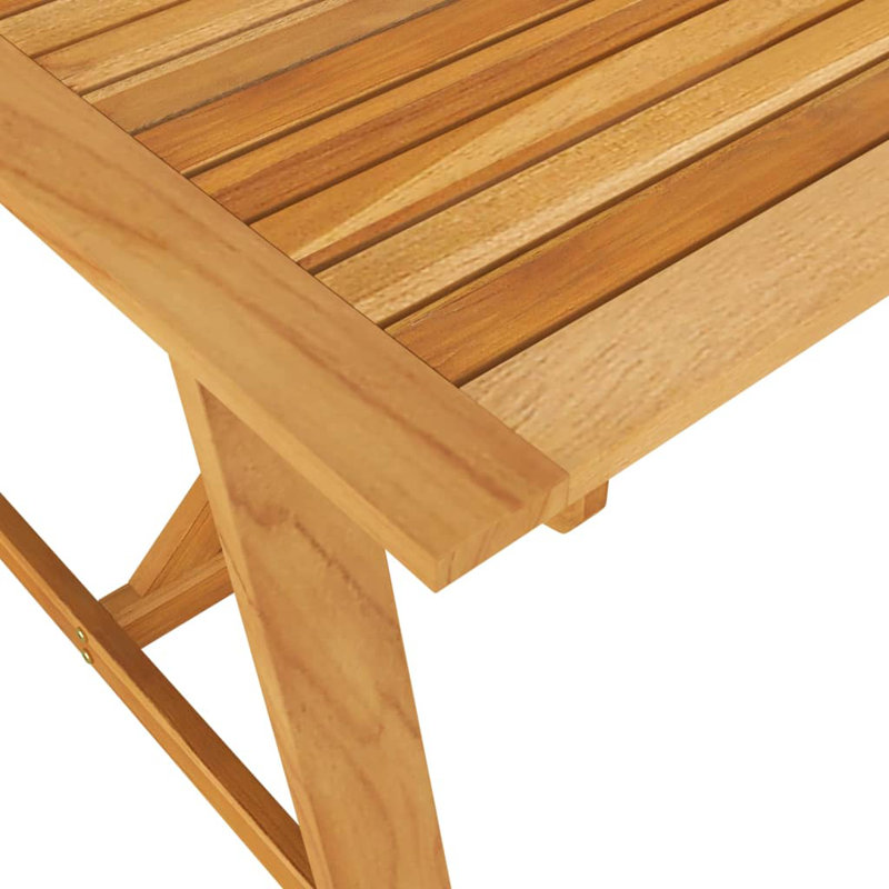 Patio Table Outdoor Dining Table Garden Furniture Solid Acacia Wood, 81.1" L x 39.4" W, Dining Table (29.1" Height)