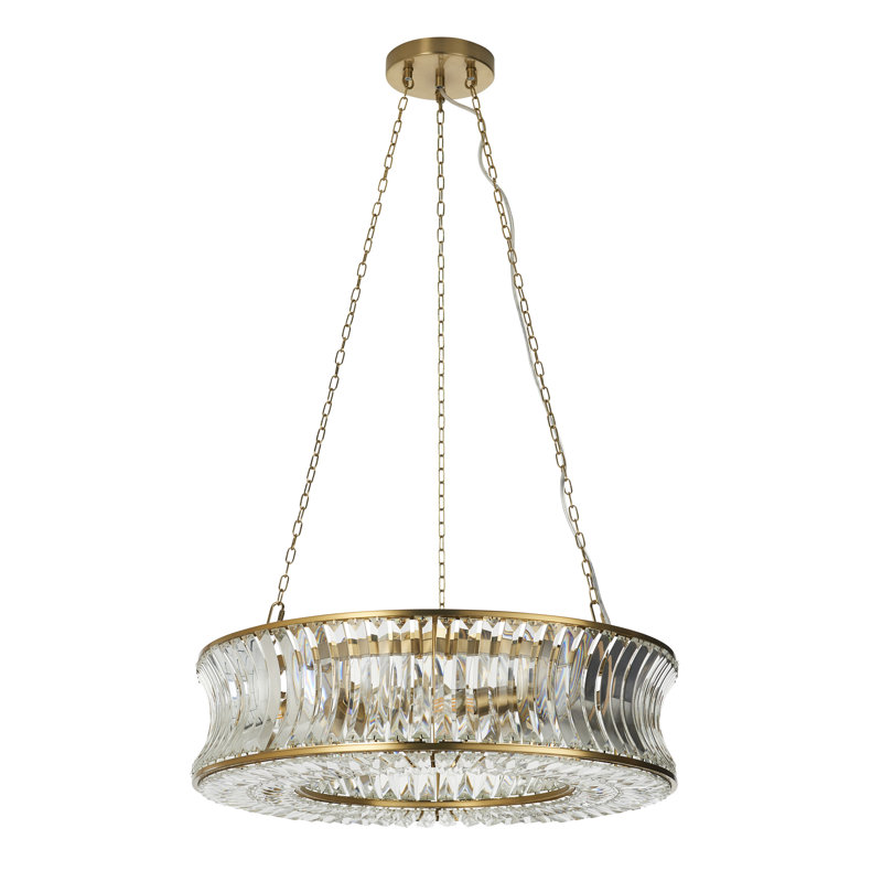 Annalysa 6 - Light Drum Chandelier, Warm Brass