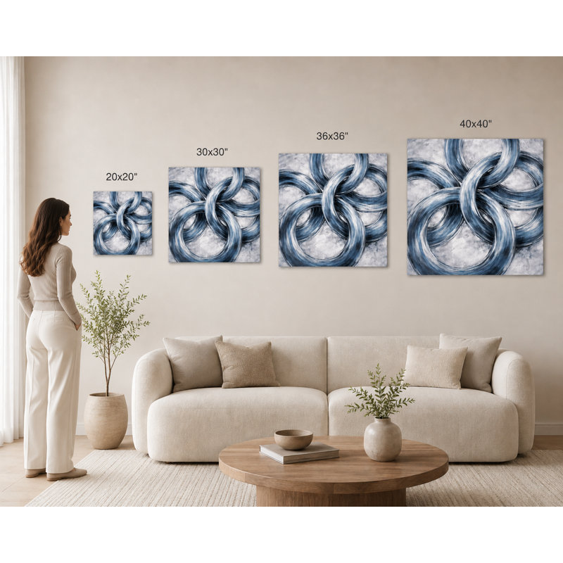Art mural sur toile, L 30 po x H 30 po x P 1,5 po