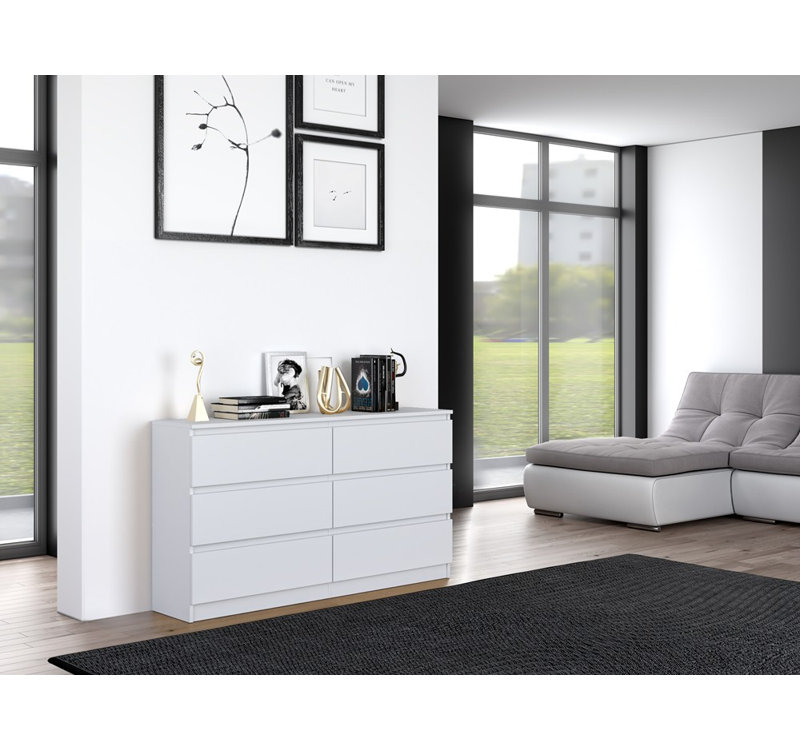 Shay 138 cm W Chest of 6 Drawers