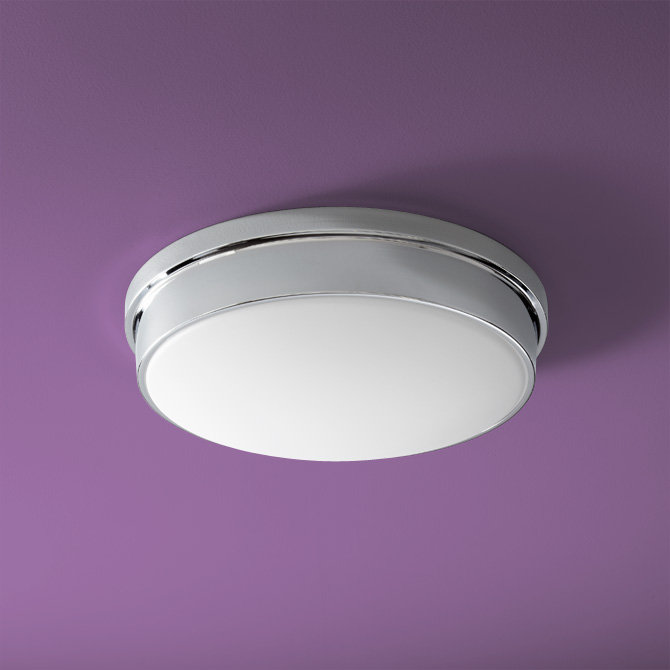Theory Acrylic Flush Mount, Polished Chrome