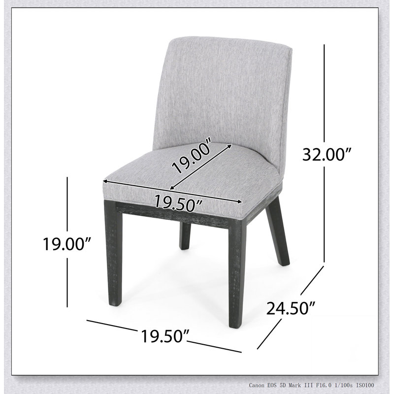 Chaise de salle à manger, Gris clair, Noir
