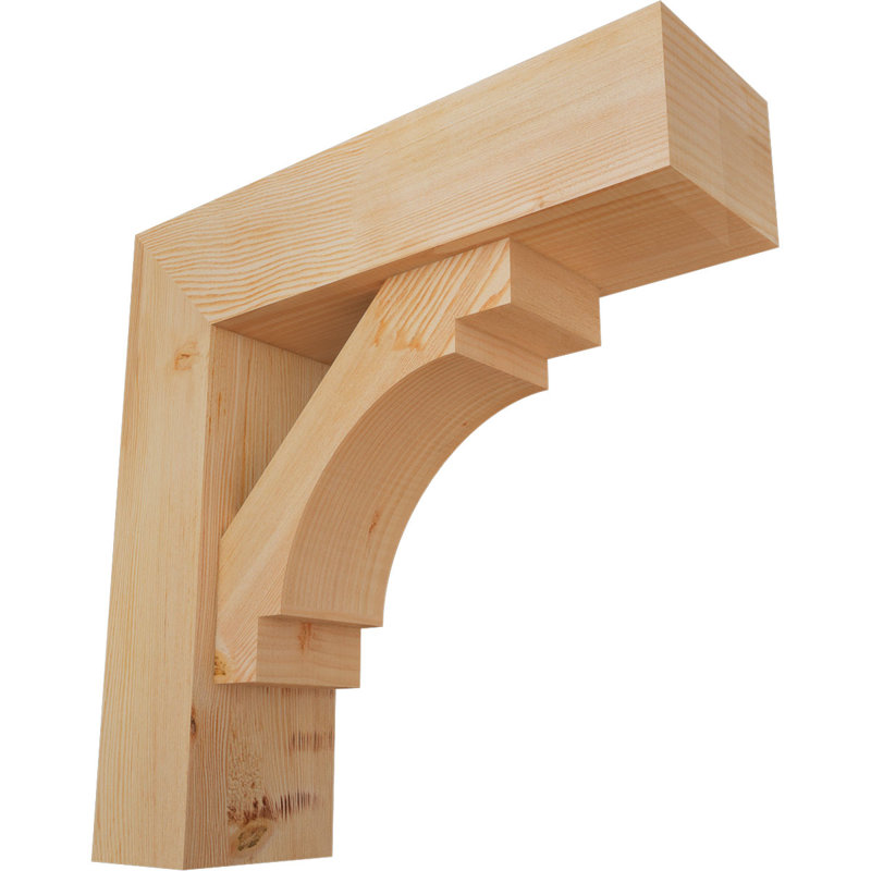 Support Merced Block avec support décalé, 26 x 26, Sapin Douglas de l 7 1/2 (lisse)