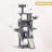 76in Tall Cat Tree For Indoor Cats, Cat Tower With Scratching Posts, Tree Tower For Large Cats, Multi-level Furniture Cat Condos W Climbing Ladder, Hanging Balls, Large Flat Platforms, Grey