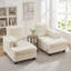 Causeuse en velours côtelé à accoudoirs carrés, canapé assis ou couché avec dossier réglable, fauteuil de salon peu encombrant pour le salon, la chambre à coucher et un appartement-1557112857